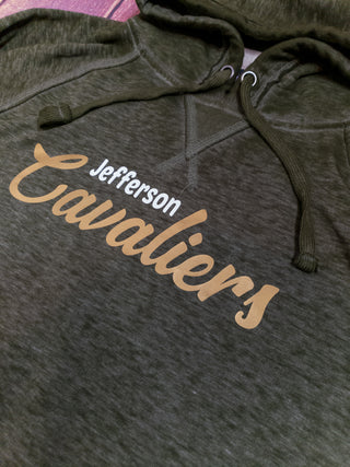 Cavaliers Jefferson Olive Fleece Hoodie