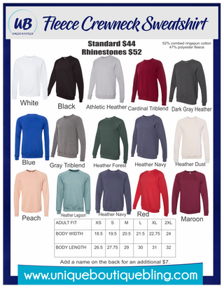 Blue Dragons Grandma Rhinestone Crewneck Sweatshirt