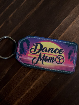Dance Mom Leather Keychain