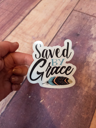 Saved By Grace Decal