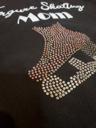 Figure Skating Mom Rhinestone Full Zip Jacket