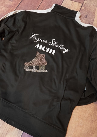 Figure Skating Mom Rhinestone Full Zip Jacket