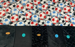 Soccer Balls Fleece Blanket - Choose Fleece or Minky *Embroidery Customizable
