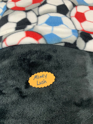 Soccer Balls Fleece Blanket - Choose Fleece or Minky *Embroidery Customizable