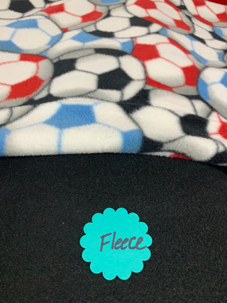 Soccer Balls Fleece Blanket - Choose Fleece or Minky *Embroidery Customizable
