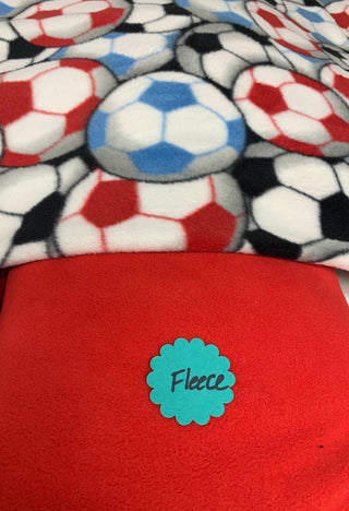Soccer Balls Fleece Blanket - Choose Fleece or Minky *Embroidery Customizable