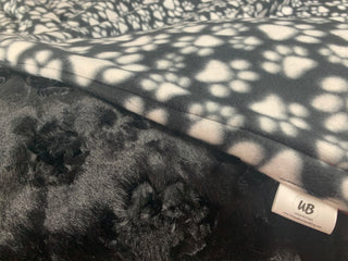 Paw Print Blanket w/ Choice of Paw Print Embossed Minky **Select Size**Can Add Embroidery