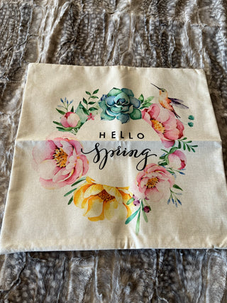 Hello Spring Pillow Cover