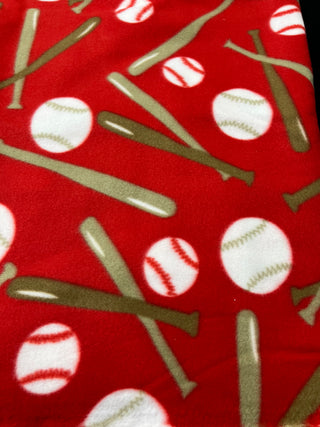 Red & Black Baseball Blanket **Choose Backing *Can Add Customization