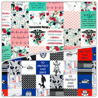 Create A Custom Hero Blanket or Comforter *Many Options * Police, Fire Fighter, Nurse, Paramedic, Mom, Veteran