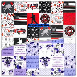 Create A Custom Hero Blanket or Comforter *Many Options * Police, Fire Fighter, Nurse, Paramedic, Mom, Veteran