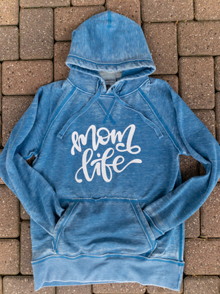 Mom Life Fleece Hoodie - Adult Fit BlueOptions