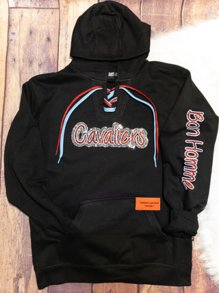 Cavaliers Bon Homme Rhinestone Lace-Up Hoodie