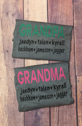 Personalized Grandma Tee