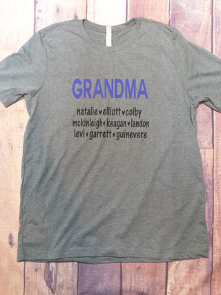 Personalized Grandma Tee