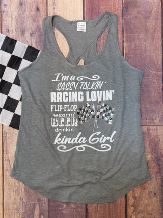 Race Lovin Kinda Girl Tank - More Color Options