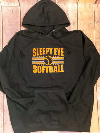 Sleepy Eye Softball Classic Rhinestone Hoodie