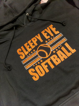 Sleepy Eye Softball Classic Rhinestone Hoodie