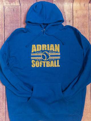 Adrian Softball Classic Rhinestone Hoodie