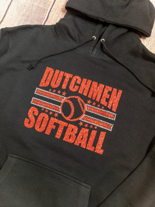 Dutchmen Softball Classic Rhinestone Hoodie