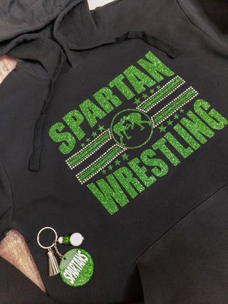 Spartan Wrestling Classic Rhinestone Hoodie