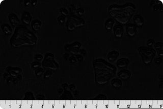 Aspen Wildlife Blanket w/ Black Paw Embossed Minky