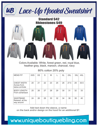 Cheer Mom Rhinestone Lace-Up Hoodie - More Options