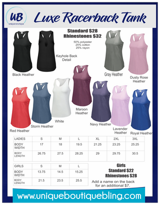 MEDIUM Dance Mom Rhinestone Blue Keyhole Tank