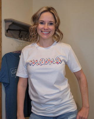 Floral Mama White Tee