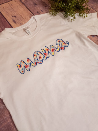 Floral Mama White Tee