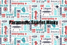 Paramedics EMTs Heroes Soft Minky Blanket - Choose backing Color & 4 Sizes**Can ADD Embroidery Customization