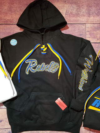 Rebels Westwood Rhinestone Lace-Up Hoodie