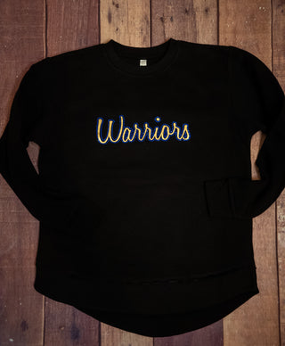 Warriors Rhinestone Relaxed Crewneck