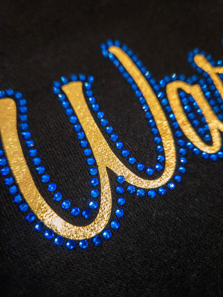 Warriors Rhinestone Relaxed Crewneck