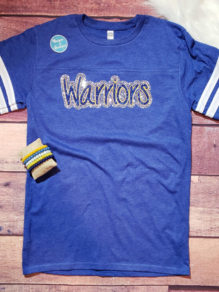 Warriors Rhinestone Jersey Tee