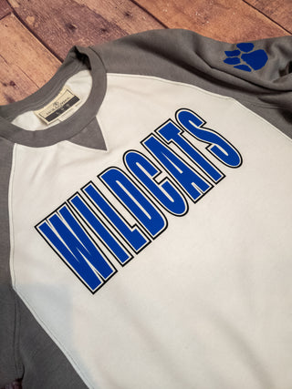 Wildcats Gray League Crewneck - Ladies Fit