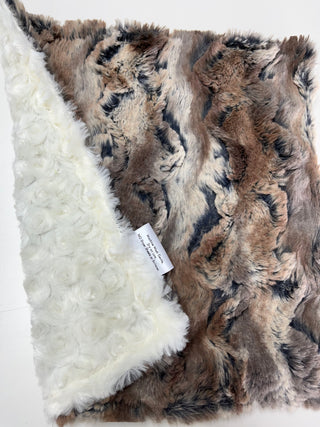 Wild Rabbit Neutral Minky Blanket - 6 Size Options