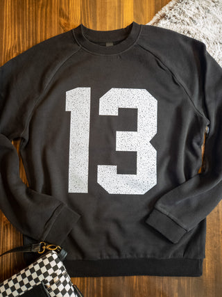 Personalized Number Cloud Fleece Crewneck Sweatshirt