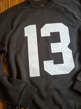 Personalized Number Cloud Fleece Crewneck Sweatshirt