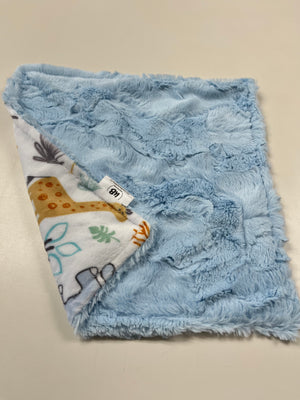 Jungle Animal Friends Cuddle Minky Blanket -Choose Size & Minky Backing