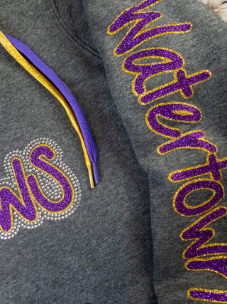 Arrows Watertown Rhinestone Lace-Up Hoodie