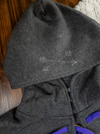 Arrows Watertown Rhinestone Lace-Up Hoodie