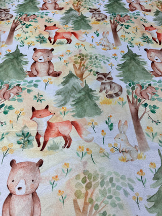 Forest Animals in the Wildlife Minky Blankets *Choose Size & Backing