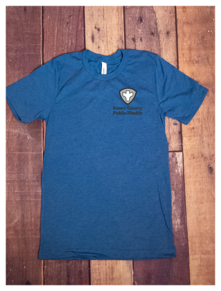 Brown County Public Health Left Chest Logo Tee - Heather Royal