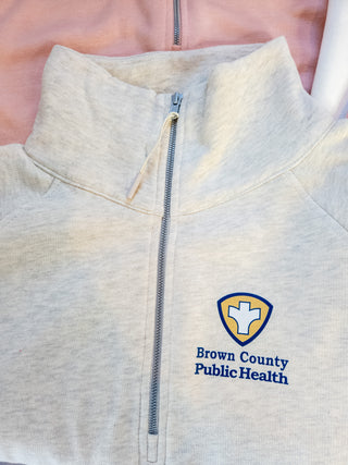 Brown County Public Health Half Zip Pullover - Ladies Fit - More Color Options
