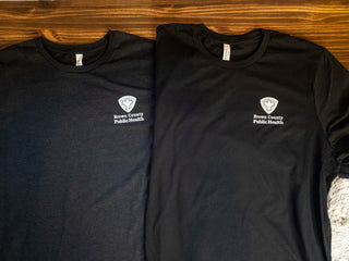 Brown County Public Health Black Shirt - Left Chest White Logo