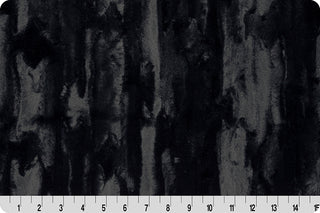 Grey Silver Fox Luxe Minky Blanket w/Black Willow Minky - READY TO SHIP