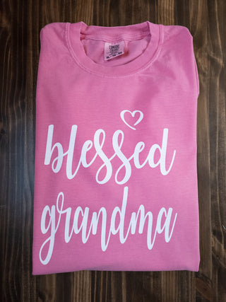 Blessed Grandma Dyed Tee - More Color Options