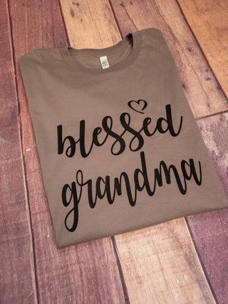 Blessed Grandma Pebble Brown Tee