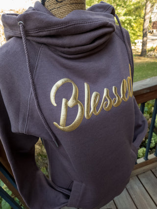 Blessed Puff Print Java Funnel Neck - Ladies Fit